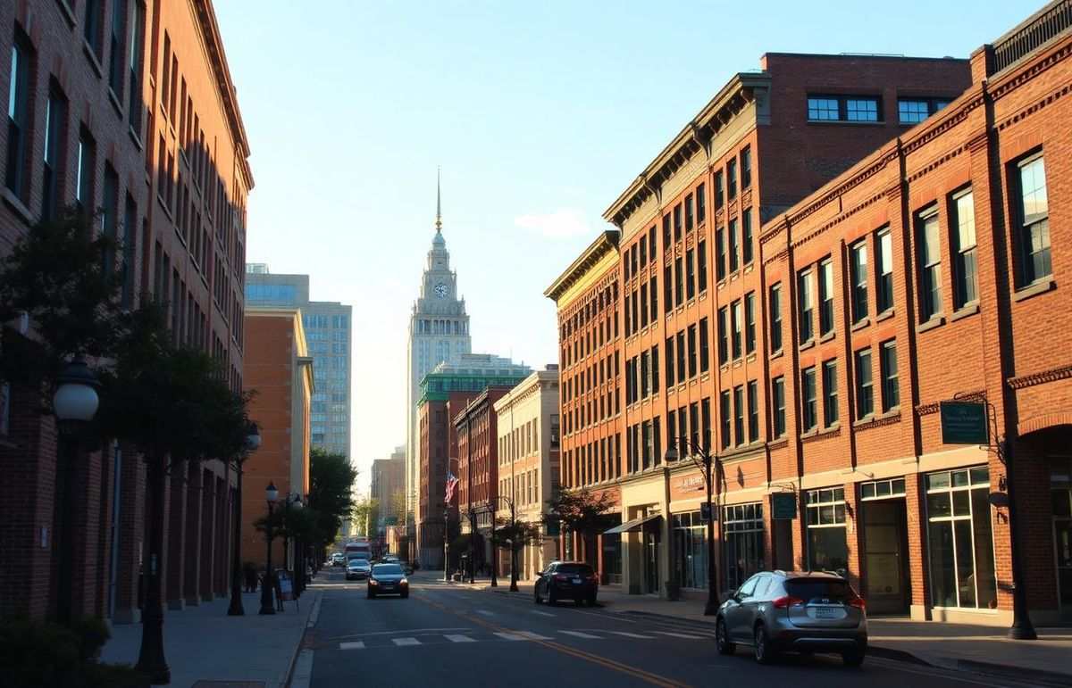 Downtown Montgomery, Alabama, where the firm's office is located